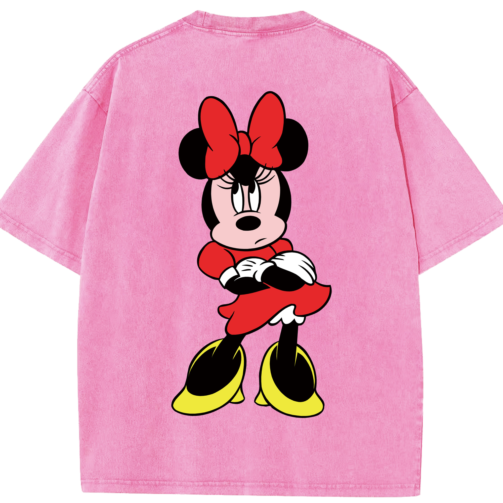 （画像用） ミッキーマウス Mickey Mouse 綿100% ヴィンテージ風 半袖Tシャツ（背面プリント）